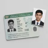 United States Green Card photo example
