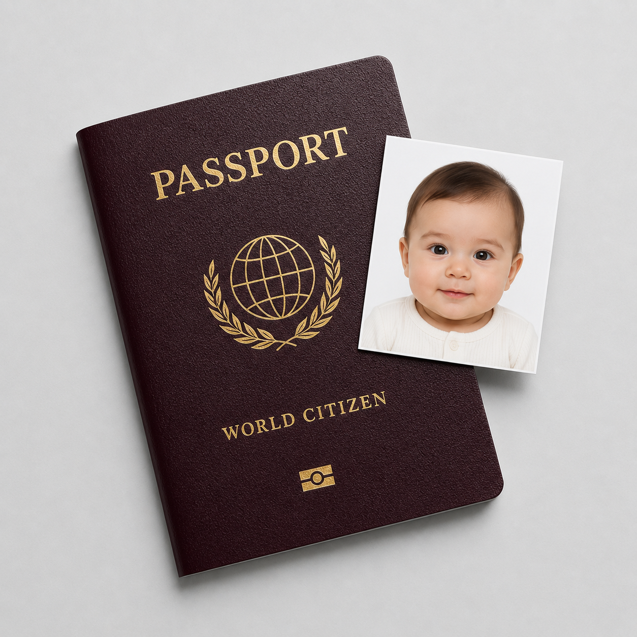Baby Passport Photo illustration