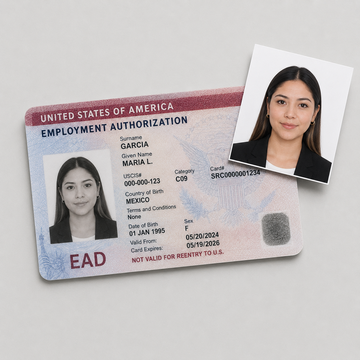 Employment Authorization Document (EAD) illustration
