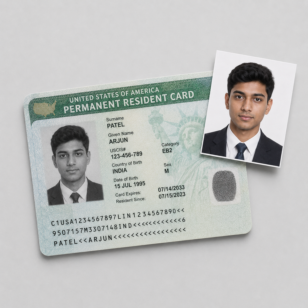 Green Card illustration