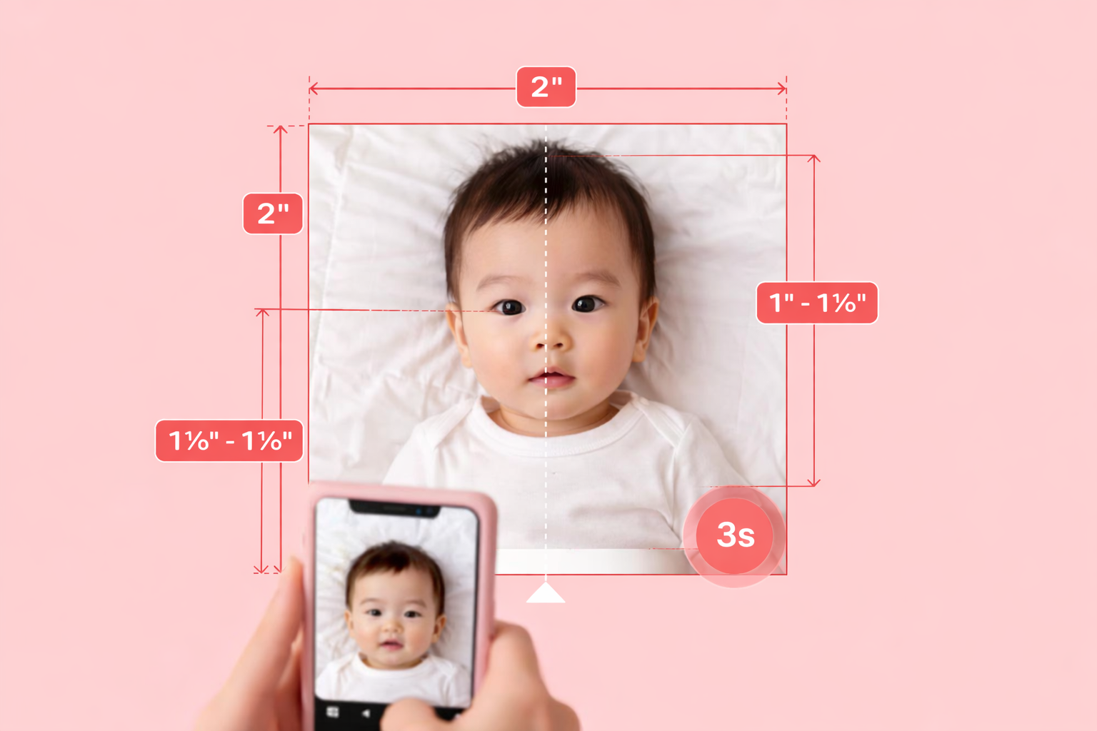 Baby passport photo example