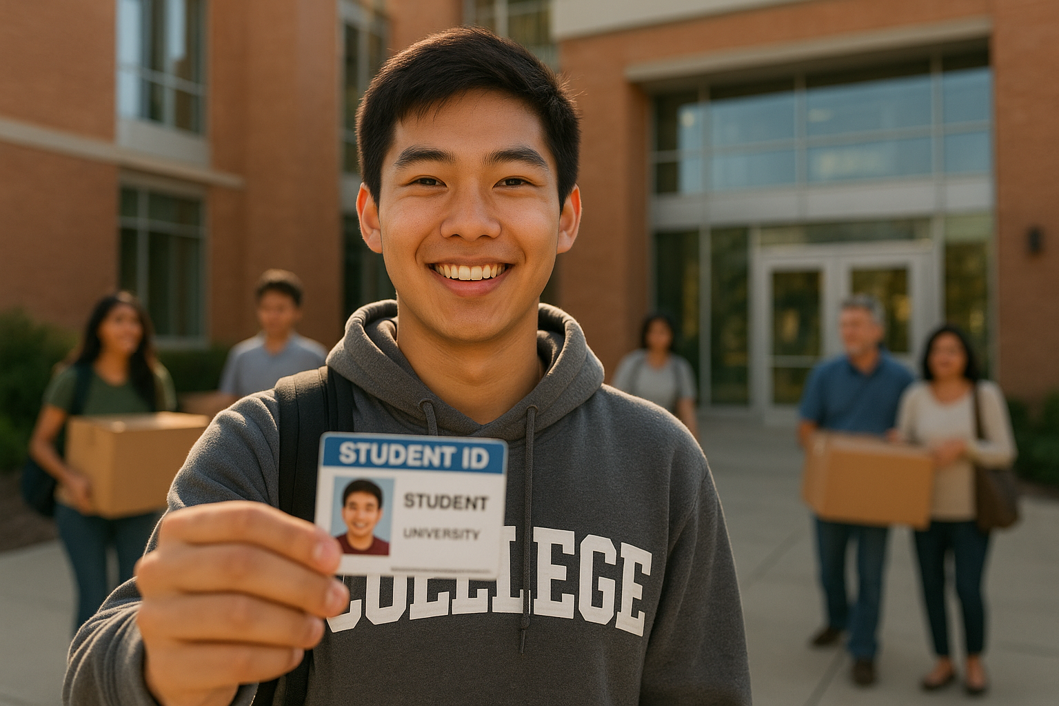 College ID card sample - professional college ID photo example