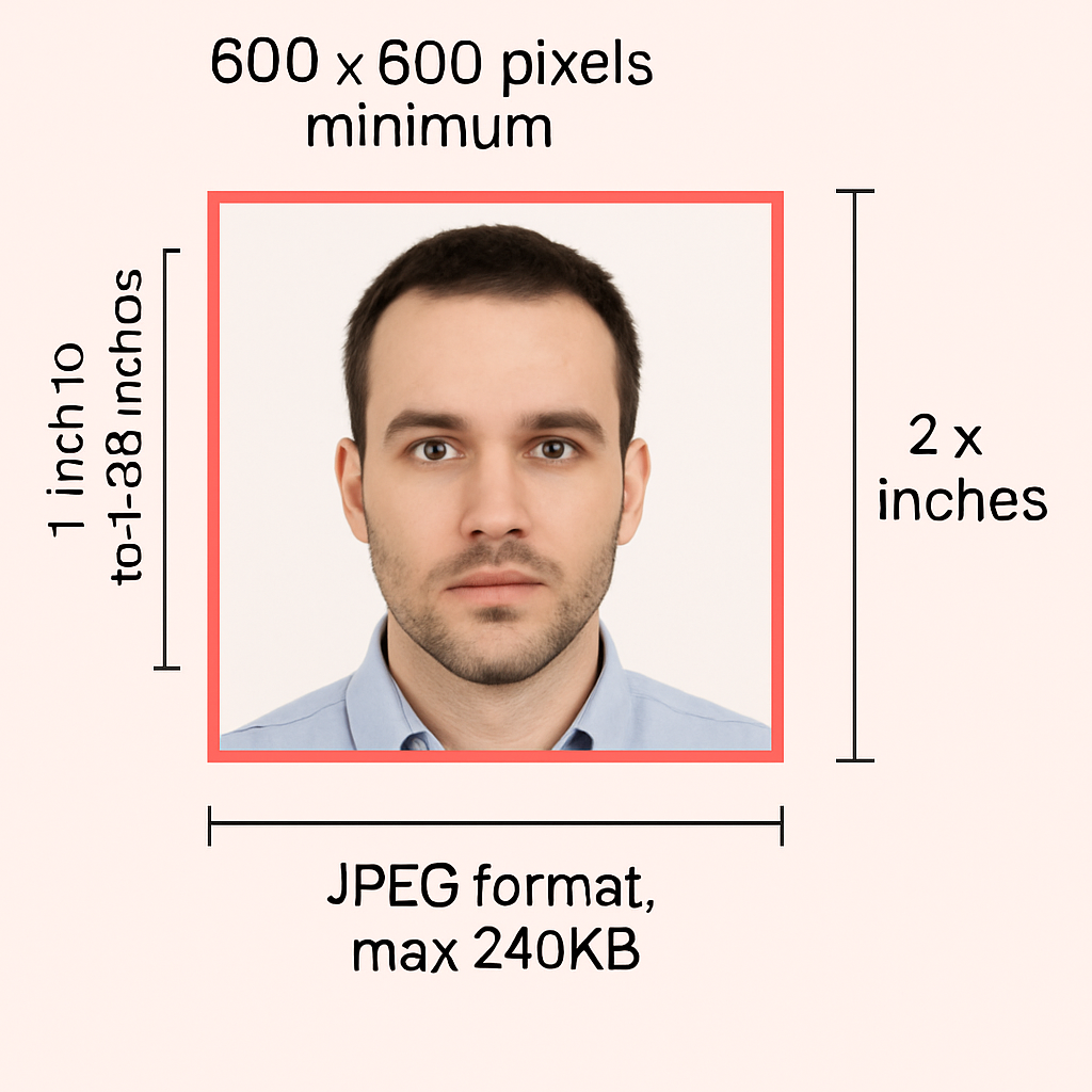 美国护照照片规格要求