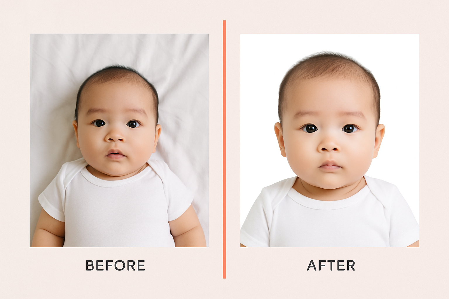 宝宝护照照片拍摄示范