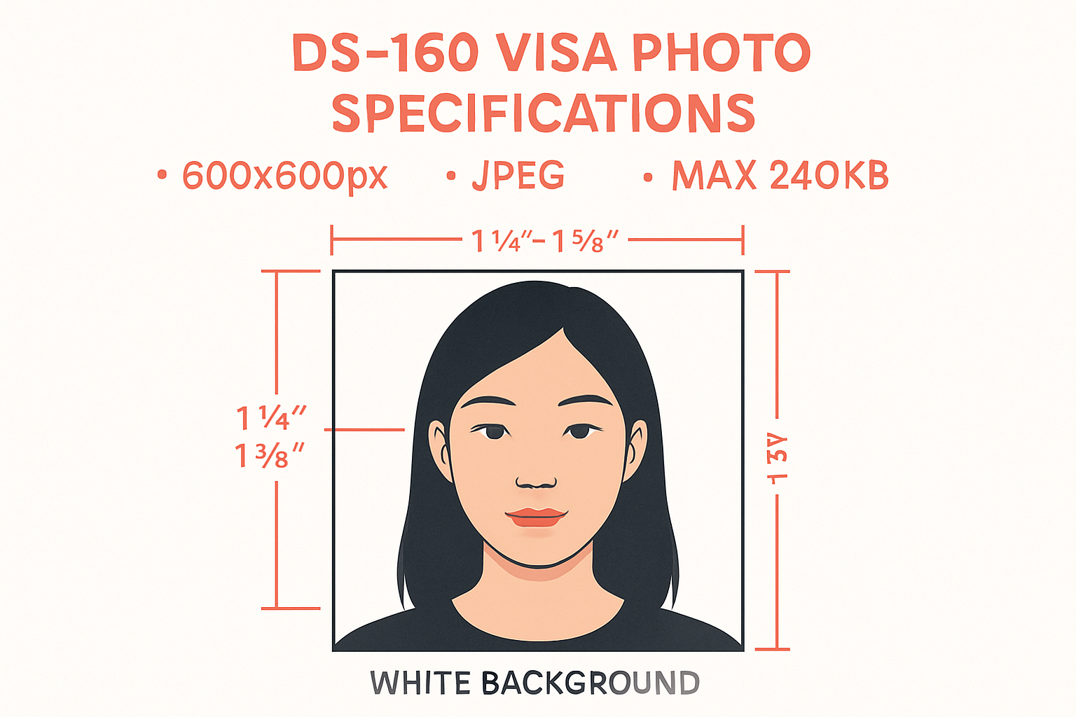 DS-160签证照片规格说明