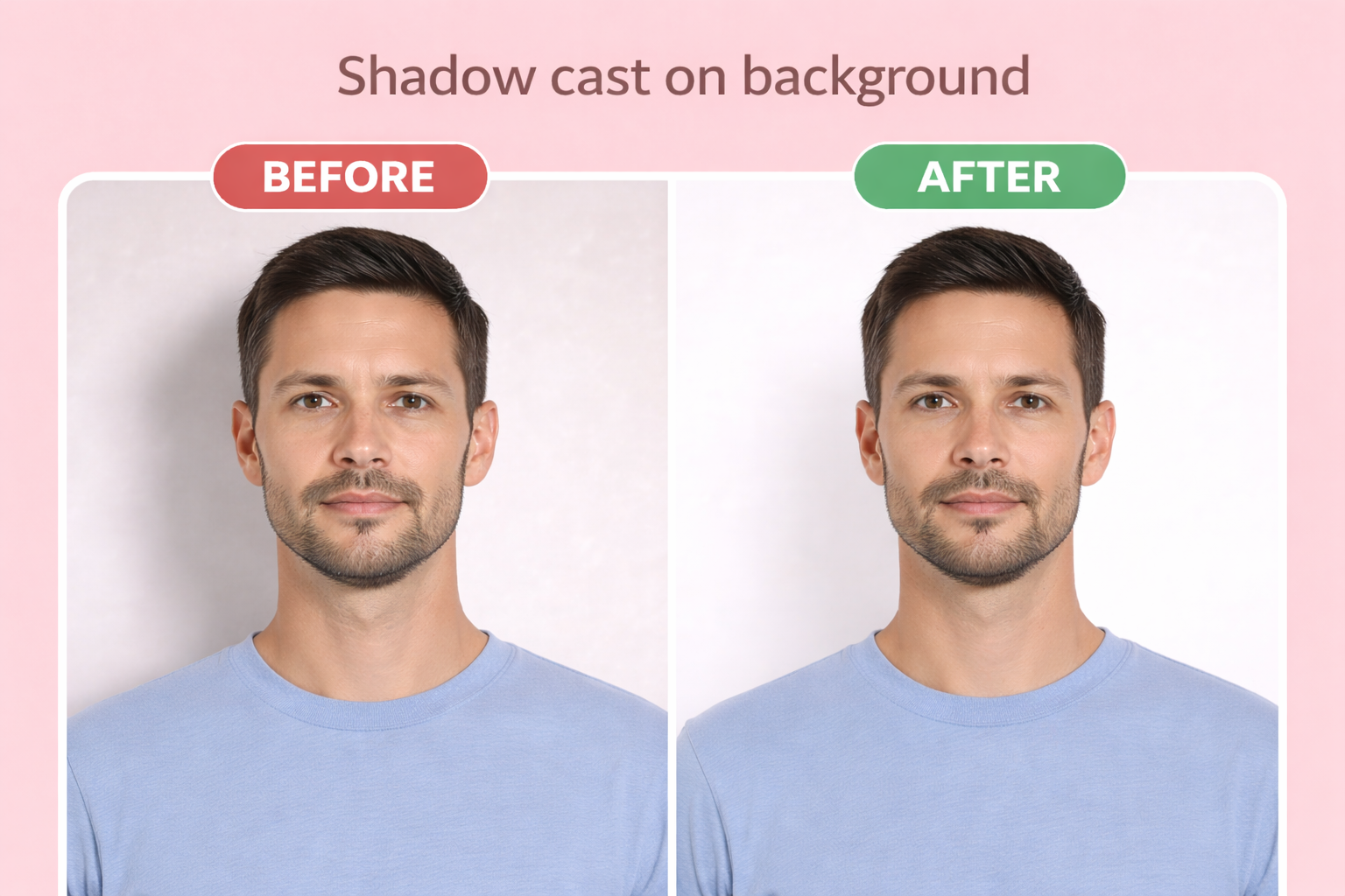 Before and After: Shadow cast on background