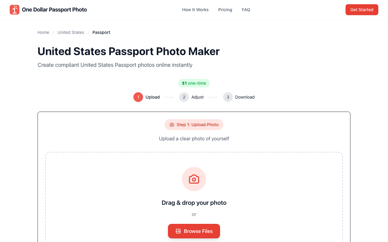 Photo upload interface